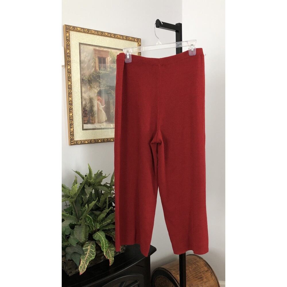 Chicos Design Travelers Red Women's Pants Size 1 Pullover Whimsigoth Grunge Boho - Picture 2 of 9